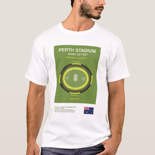 T-shirt avec impression de ligne de cricket minima (Devant)