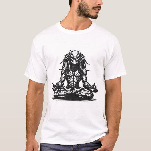 T-shirt avec imprimé Predator assis dans un dépôt  (Devant)