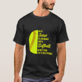 T-shirt Avec Jésus Dans Son Coeur, Elle Est Un Softball In (Devant)