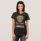 T-shirt Avec La Face Du Labrador Cute Chocolat Lab (Devant entier)