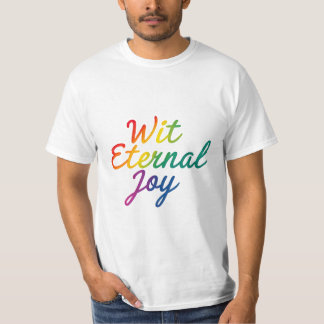 T-shirt Avec la joie éternelle - Arc-en-ciel