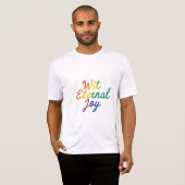 T-shirt Avec la joie éternelle - Arc-en-ciel (Devant entier)