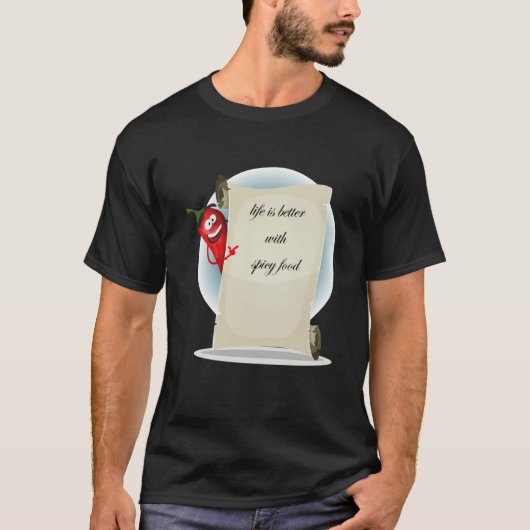 T-shirt avec la nourriture épicée rouge (Devant)