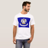 T-shirt avec le drapeau de Louisiana State USA (Devant entier)