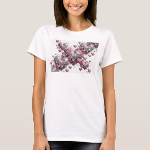 T-shirt avec le slogan rouge dynamique LOVE IS IN