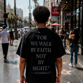 T-Shirt avec le verset biblique 2 Corinthiens 5:7 