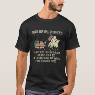 T-shirt Avec les États-Unis si divisés, je suis content de