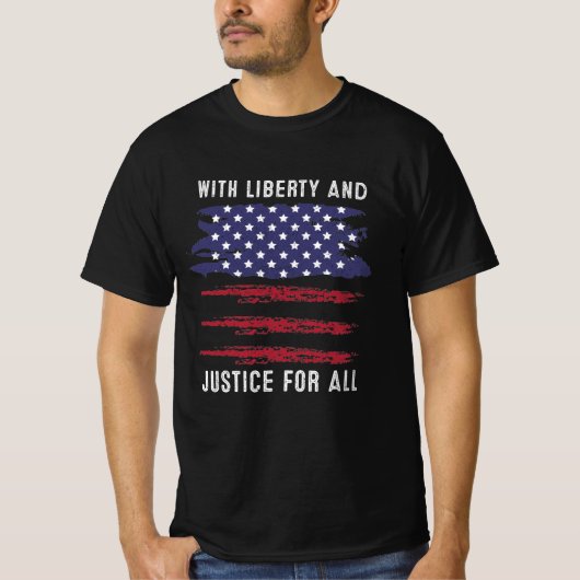 T-shirt Avec Liberté Et Justice Pour Tous (Devant)