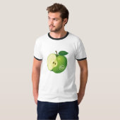 T-shirt avec l'illustration d'une pomme verte (Devant entier)