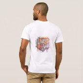 T-shirt avec l'inscription "Linked By Love". (Dos entier)
