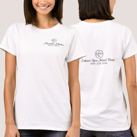 T-Shirt avec logo d'entreprise et nom de l'employé