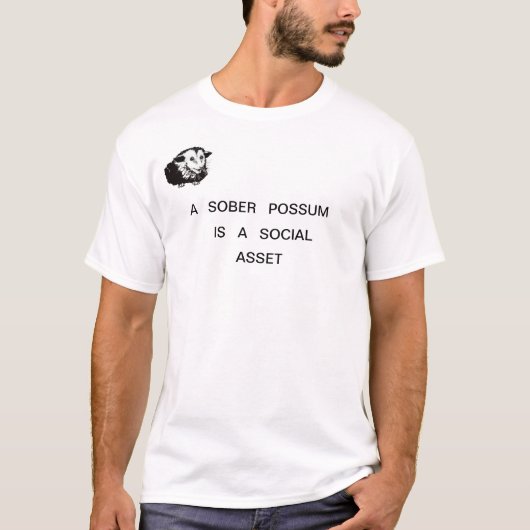 T-shirt avec l'opossum vigoureux (Devant)