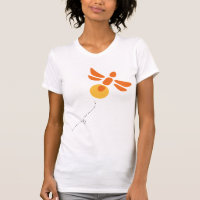 T-shirt avec luciole en orange 
