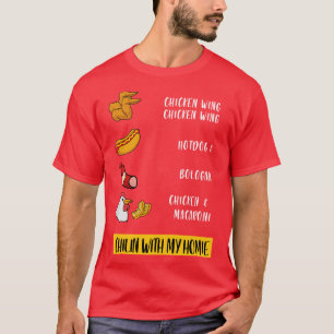 T-shirt Avec Ma Maison Drôle Aile Poulet Bologne Pu