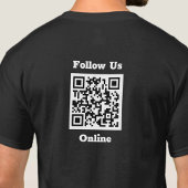 T-shirt avec message de suivi en ligne et code QR