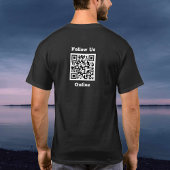 T-shirt avec message de suivi en ligne et code QR
