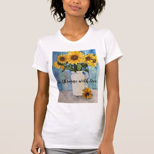 T-shirt avec message pour soutenir l'Ukraine (Devant)