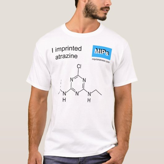 T-shirt avec molécule de modèle d'atrazine (Devant)