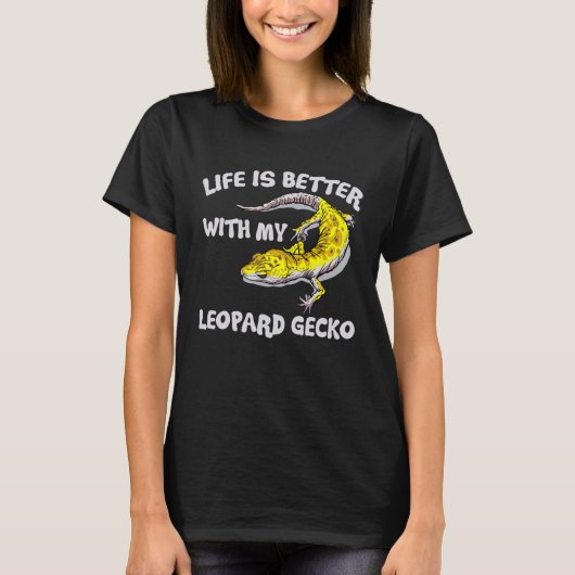 T-shirt Avec Mon Leopard Gecko Reptile (Devant)