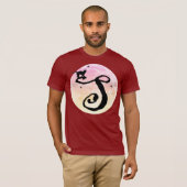 T-shirt avec monogramme initial F et chat sous la (Devant entier)