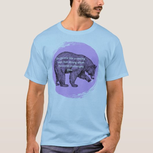 T-Shirt avec œuvre d'art d'ours (Devant)
