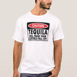 T-shirt avec panneau de prudence Tequila vintage
