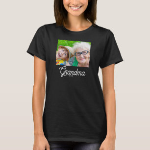 T-shirt avec photo et texte Grand-mère établie