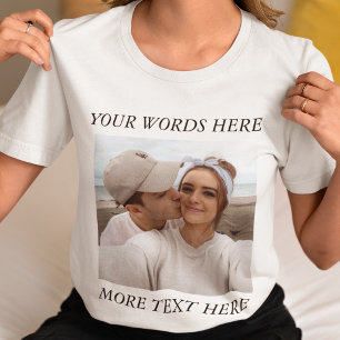 T-Shirt avec Photo et Texte Personnalisés