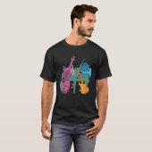 T-Shirt avec piano à queue et instruments de musiq (Devant entier)