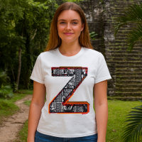 T-Shirt avec police artistique Lettre Z Inca