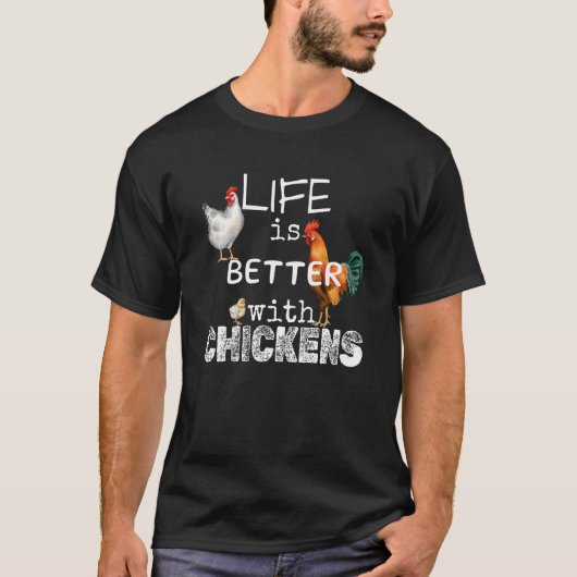 T-shirt avec poulets mignon humour agricole (Devant)