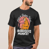 T-shirt Avec Proboscis Monkey Ape Zookeeper (Devant)