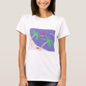 T-shirt avec scène d'île (Devant)