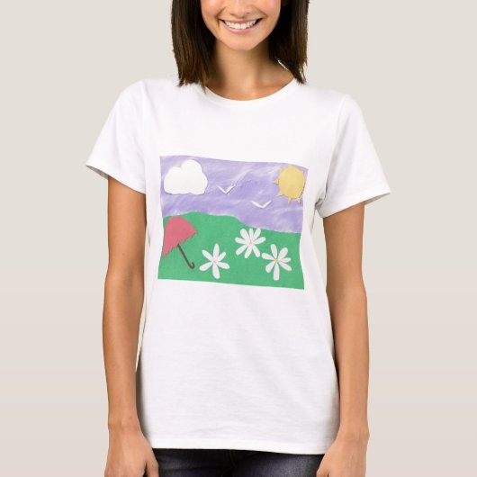 T-shirt avec scène nature (Devant)