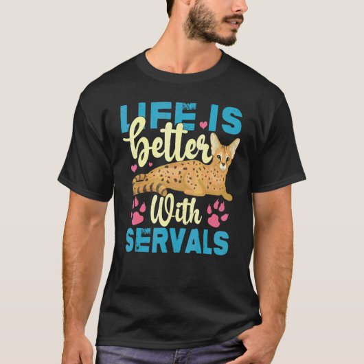 T-shirt Avec Servals Chat Serval (Devant)