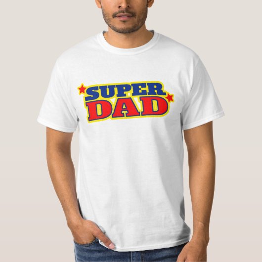 T-shirt avec slogan graphique de Super Papa (Devant)