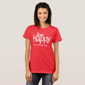 T-shirt avec slogan typographique rouge et blanc B (Devant entier)