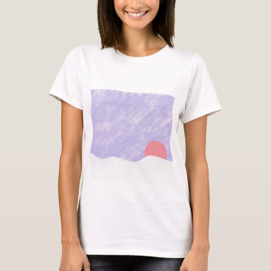 T-shirt avec Sunset Design (Devant)