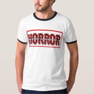 T-shirt avec texte de crâne d'horreur effrayant – 