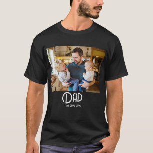 T-shirt avec texte Photo Grunge Papa a Fondé