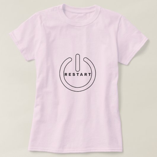 T-Shirt avec texte RESTART (Design devant)