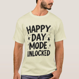 T-shirt avec typographie grunge « Happy Day Mode U