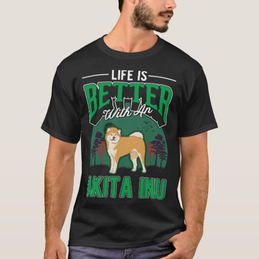 T-shirt avec un Akita Inu (Devant)