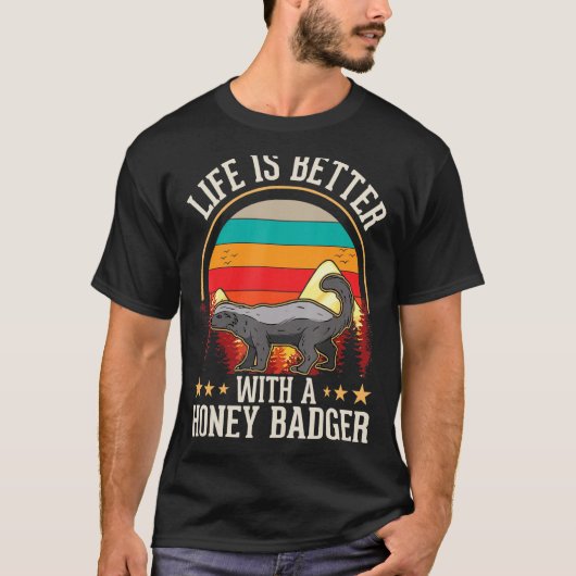 T-shirt avec un Badger de miel (Devant)