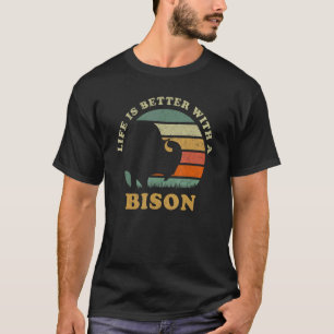 T-shirt Avec un bison indien d'Amérique du Nord Bison