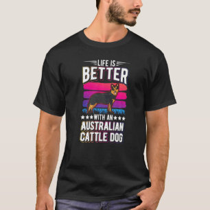 T-shirt Avec un chien de bétail australien  1