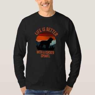T-shirt Avec un cocker spaniel vintage en détresse