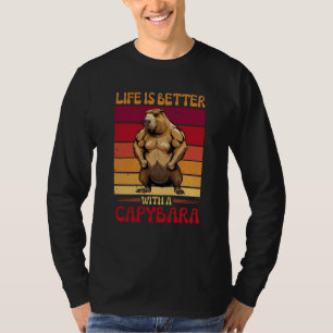 T-shirt Avec un corps de capybara fitness culturiste  1