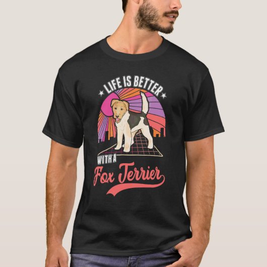 T-shirt Avec un Fox Terrier (Devant)