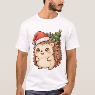 T-shirt avec un hérisson mignon avec un chapeau de